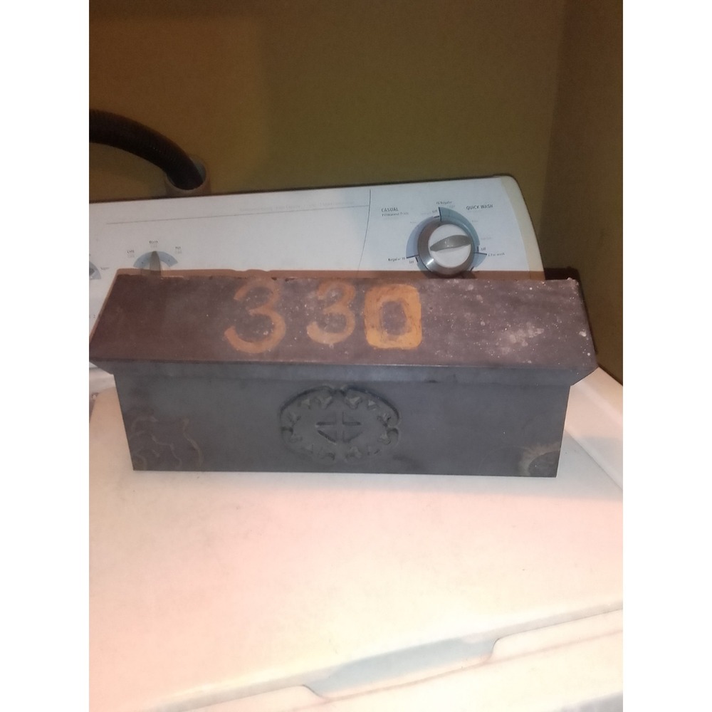 Vintage Mid Century Metal Black Mailbox Wall‎ Mount Box 15" X 5"